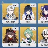 26黄 25角色黄 1武器黄 18五星角色 1五星武器 女主 57级